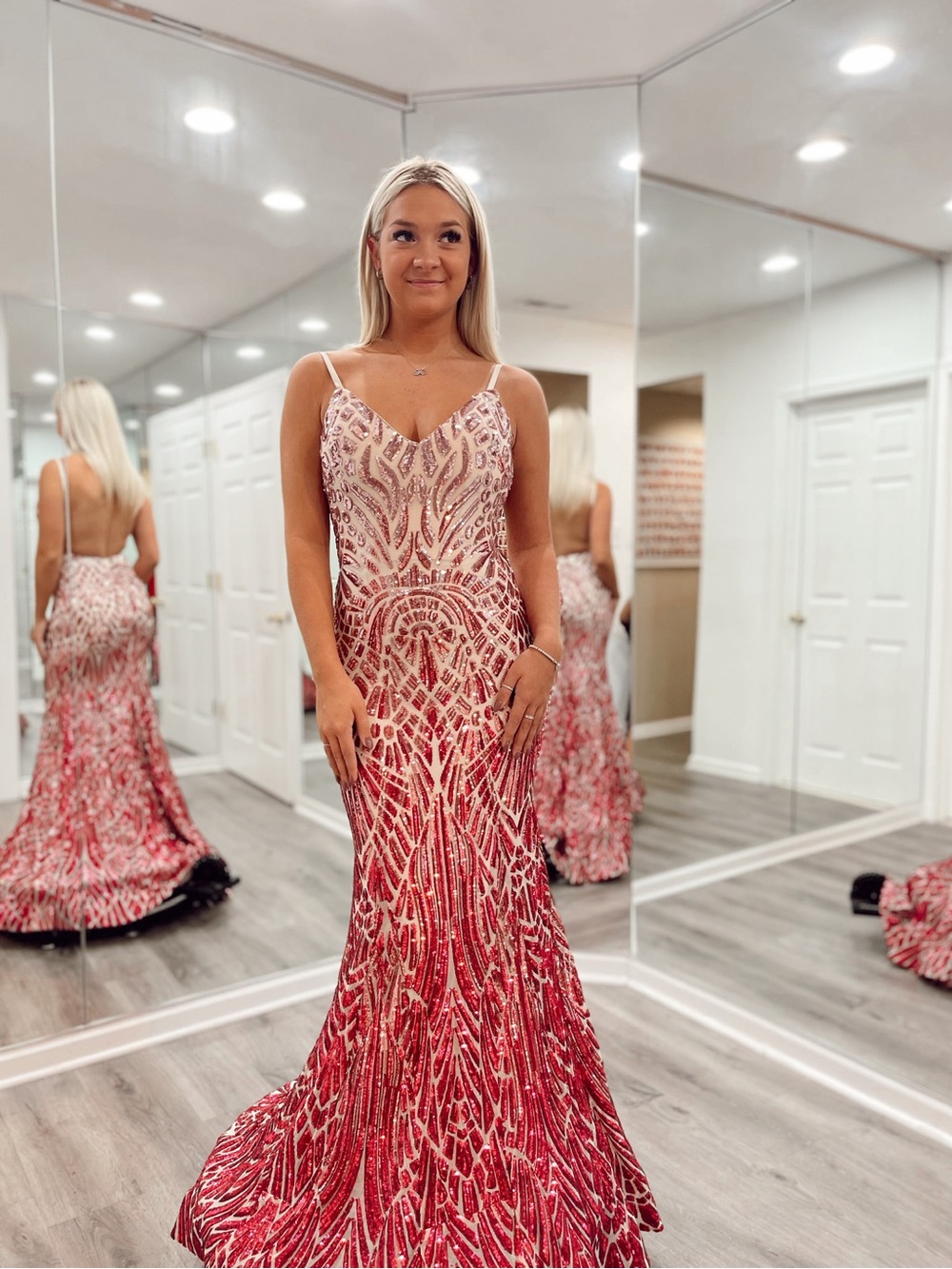 Jovani 06450 pink/fuchsia size 6 NWT brand new never worn before!